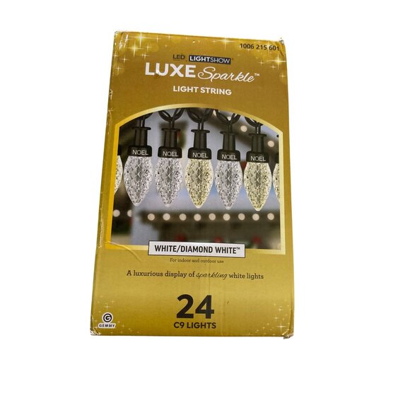 LED Lightshow - Luxe Sparkle Light String Diamond White 24 C9 String Lights Chri - Picture 1 of 7